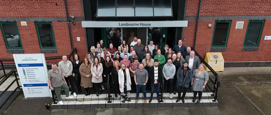 Staff outside Lambourne House